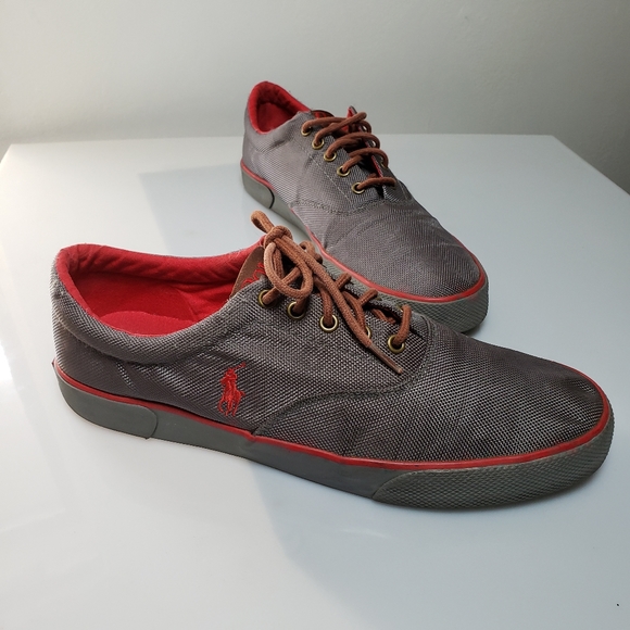 Polo Ralph Lauren Shoes Size 12D Gray Fashion Sneakers Fabric Men Forestmont II - Picture 6 of 15